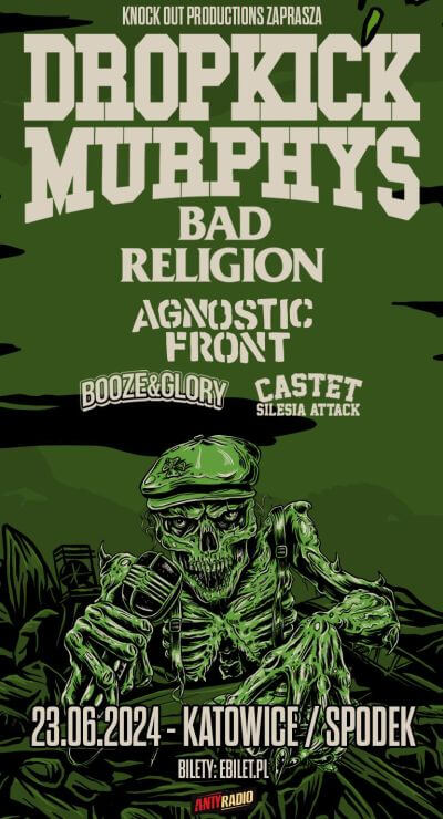 Dropkick Murphys Bad Religion Agnostic Front plakat